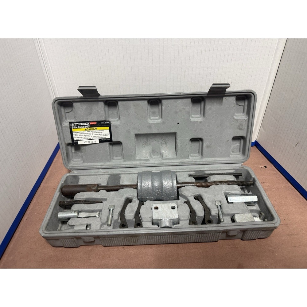 2-pound Slide Hammer And Puller Set, 14 Pc Tool Set by Pittsburgh, in snap case